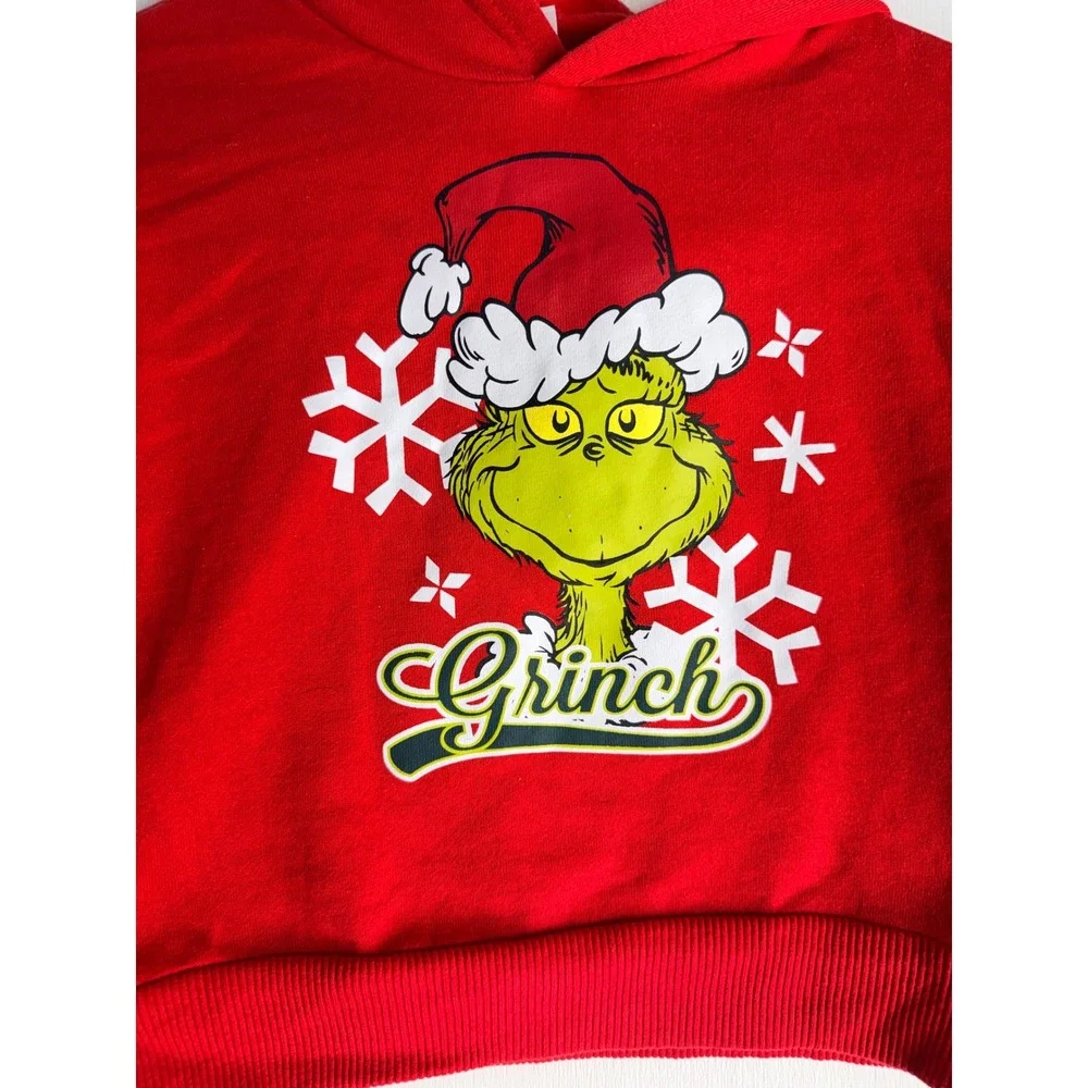 Dr Seuss The Grinch Christmas Hoodie and Pants Set Red Kids 3T 4T RRTF552